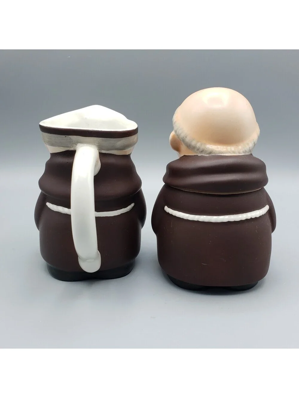 Vintage Goebel Friar Tuck Creamer and Covered Sugar Western Germany